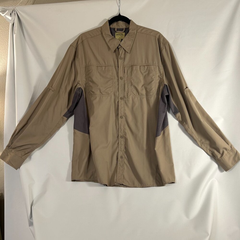 Men's Rustic Ridge Outdoor Sports Button Down Long Sleeve Shirt Size: L